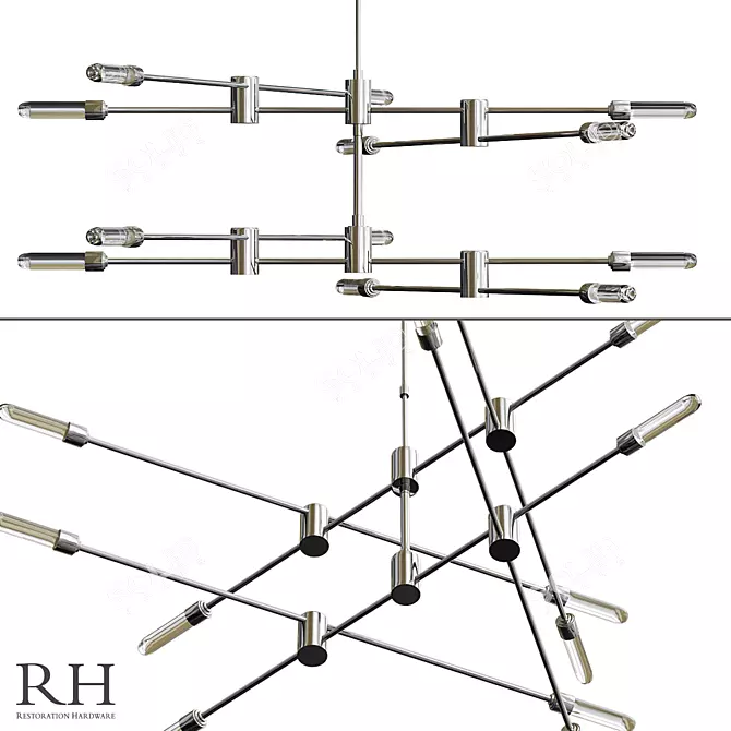 Elegant Motion: Kinetic Chandelier 3D model image 1