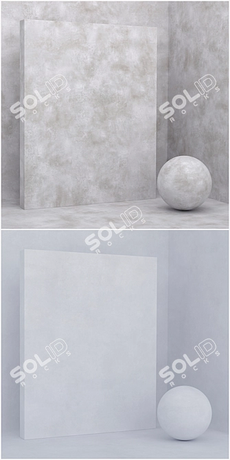 Seamless Stone and Plaster Set 3D model image 3