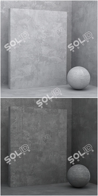 Seamless Stone & Plaster Set | 4 Materials 3D model image 3