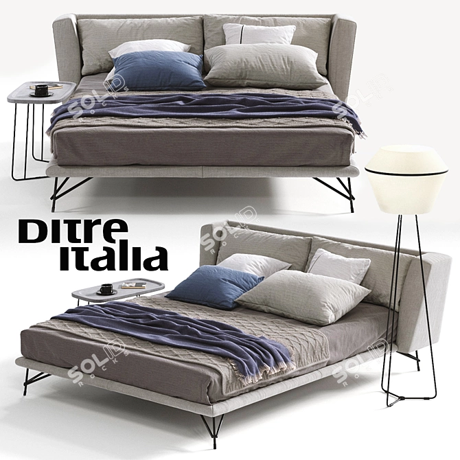 Ditre Italia LENNOX Bed - Elegant and Spacious 3D model image 1