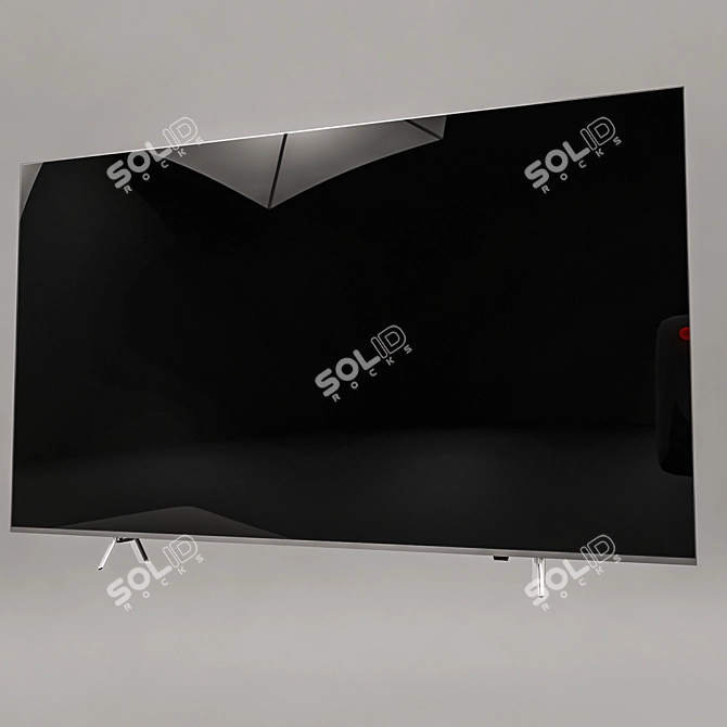 Versatile TV with Customizable Background Image Option 3D model image 1