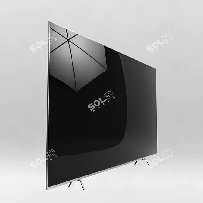 Versatile TV with Customizable Background Image Option 3D model image 2