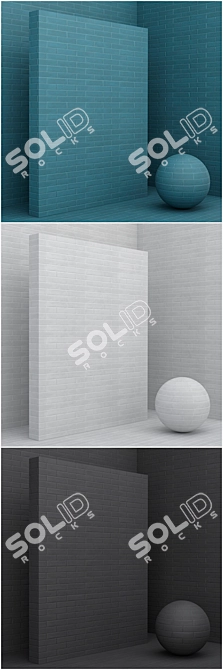 Seamless Stone & Brick Material Set 3D model image 3