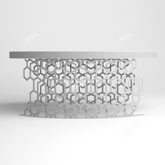 Rose Gold Magazine Table: Elegant and Practical 3D model image 2