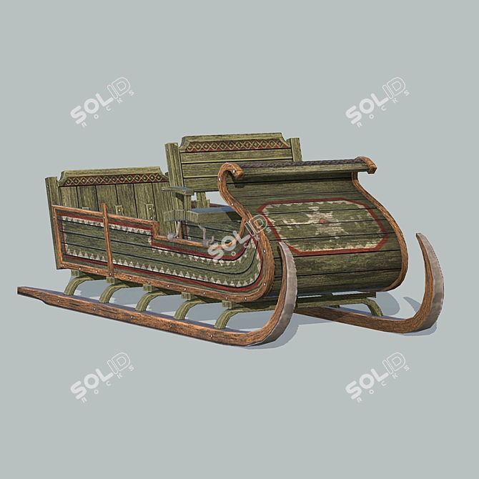 Title: Nordic Sleighs for Winter Wonderland 3D model image 1