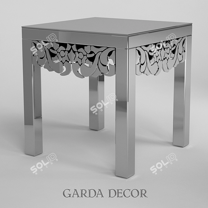 Garda Decor Glass Magazine Table 3D model image 1