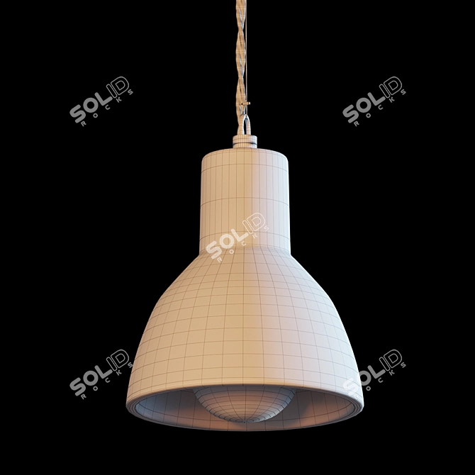 Industrial Loft Lamp - Modern Concrete Design 3D model image 3
