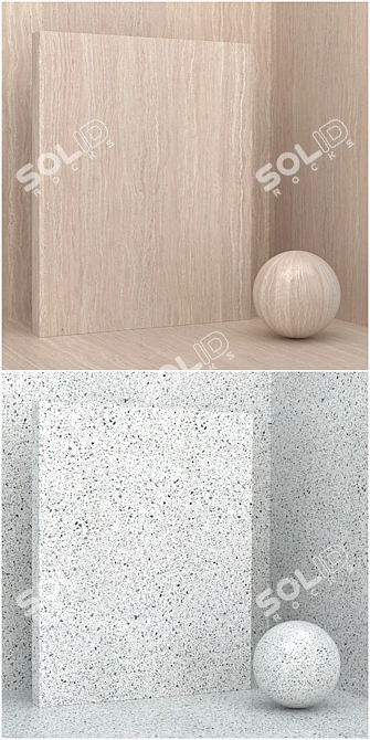 Seamless Stone Plaster Set 11 3D model image 3