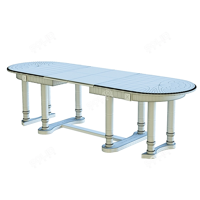 Modern Atlant R Glass Open Table 3D model image 2