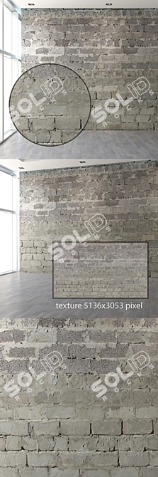 Seamless Clay Wall Set 3D model image 2