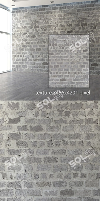 Seamless Clay Wall Set 3D model image 3