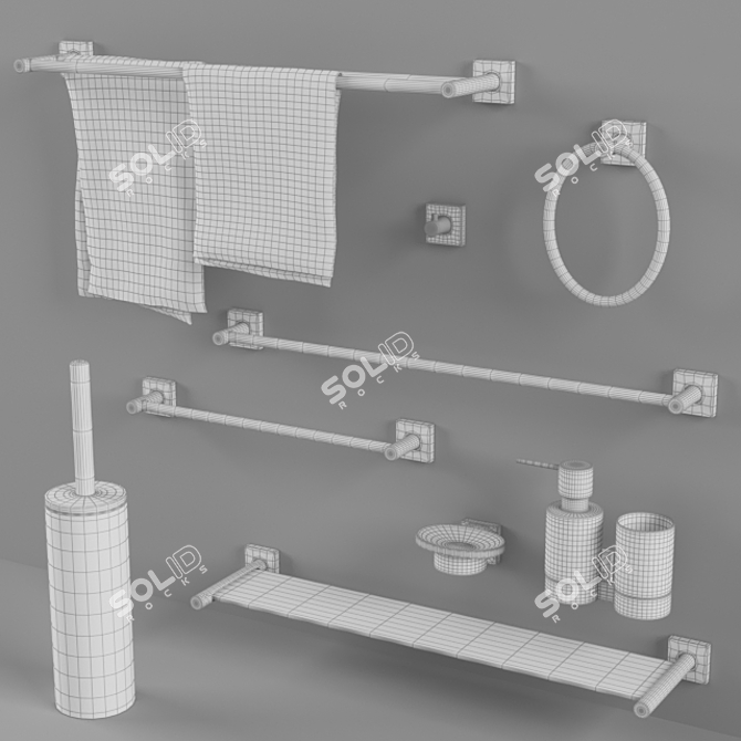 Spirella Nyo Bathroom Accessories 3D model image 3