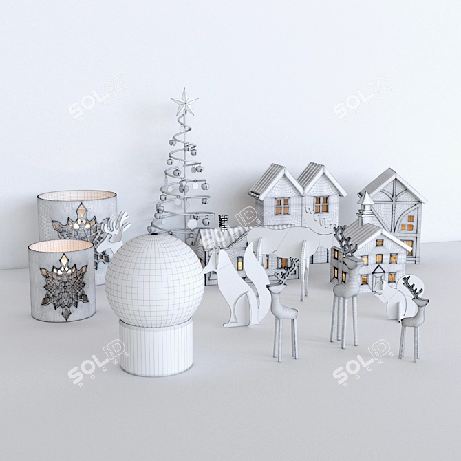 Christmas Decoration Set 3D model image 3