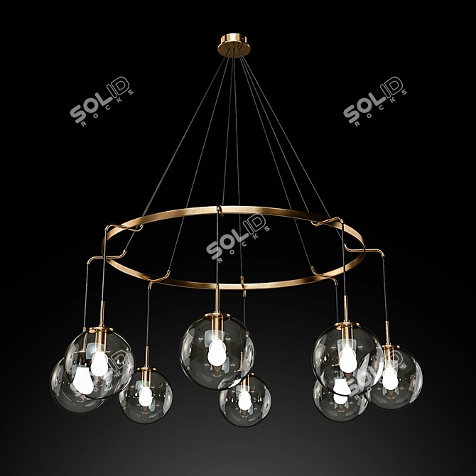 Elegant Languedoc Chandelier 72 3D model image 1