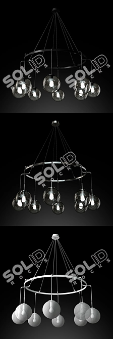 Elegant Languedoc Chandelier 72 3D model image 2