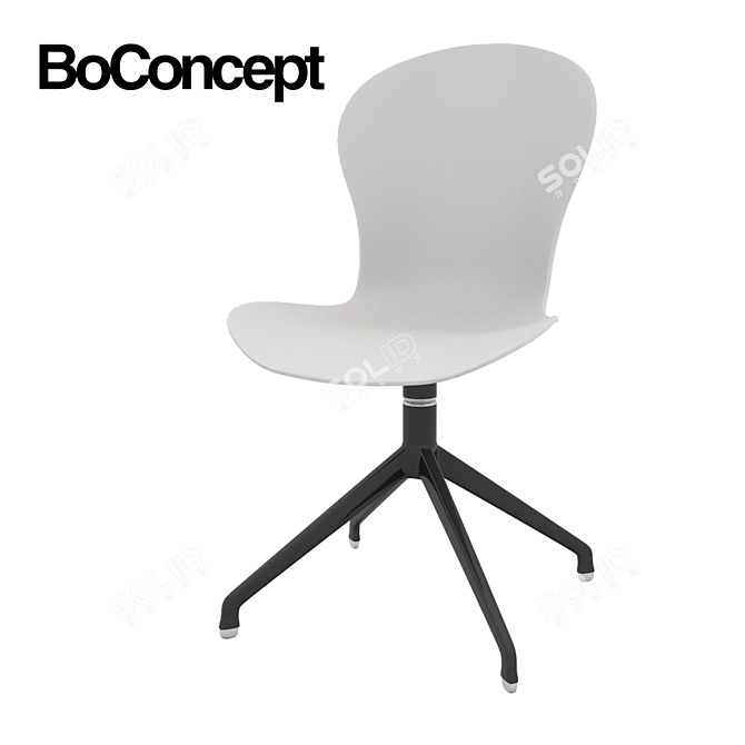 Adelaide Swivel Chair: Curves, Comfort, Elegance 3D model image 1