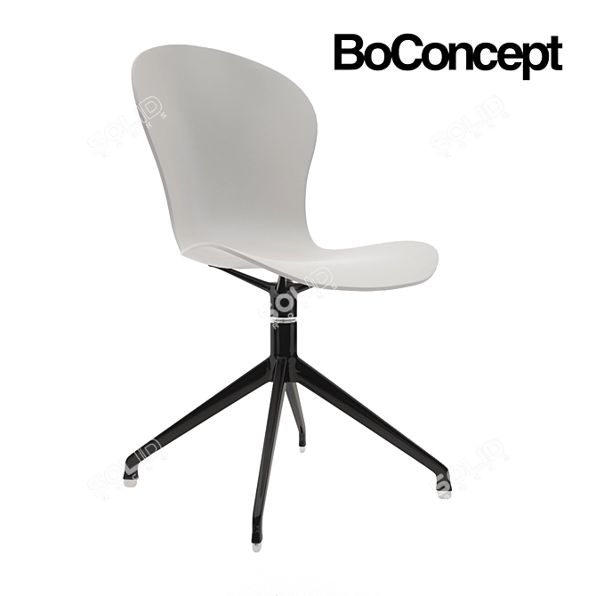 Adelaide Swivel Chair: Curves, Comfort, Elegance 3D model image 2