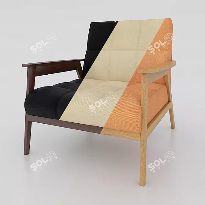 Sleek Modern GW Chair 3D model image 1