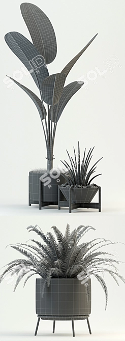 Modernica Pots: Stylish Plant Collection 3D model image 3