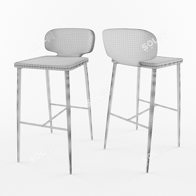 Wrap H75 Stool: Italian Crafted Elegance 3D model image 2