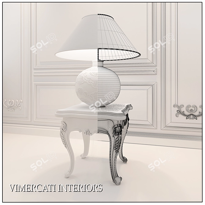 Elegant Table with VIMERCATI INTERIORS 3D model image 3