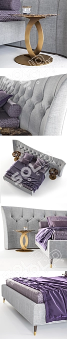 Angelo Cappellini Butterfly Bed: Elegant and Luxurious! 3D model image 2