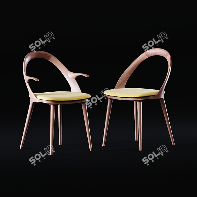 Elegant Porada Dining Set 3D model image 2