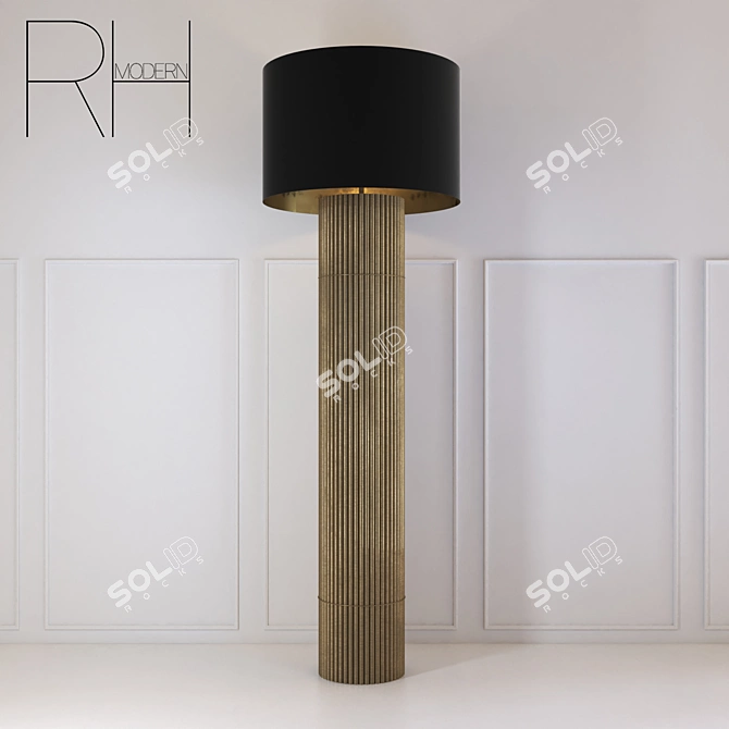 Sleek French Design Floor Lamp 3D model image 1