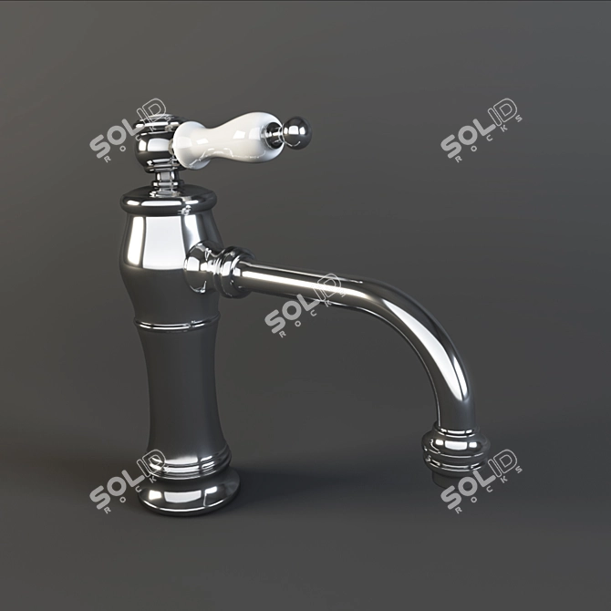 Elegant Horus Eloise Washbasin Mixer 3D model image 1