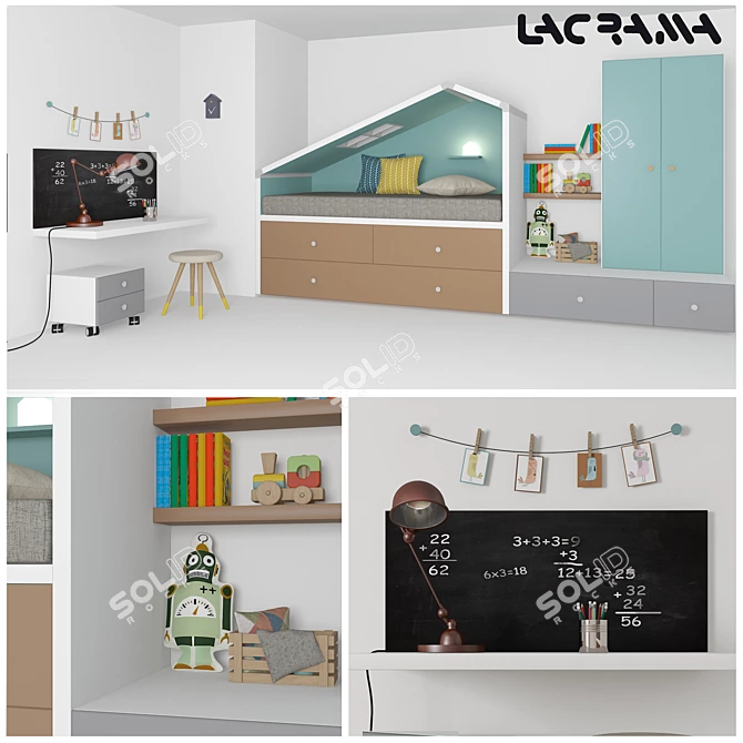 Lagrama Children's Bremen Bedroom Set 3D model image 1