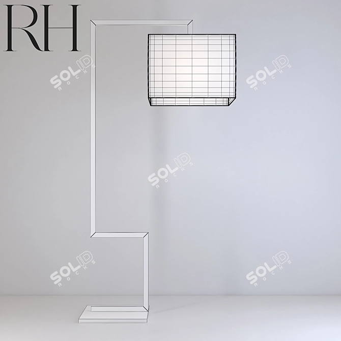 Mid-Century Inspired RH Floorlamp 3D model image 3