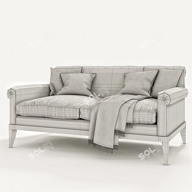 Modern Upholstered Sofa No. 2600 3D model image 3