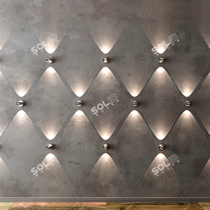 Maxmer Wall Lights: Sleek, Contemporary Lighting Solution 3D model image 1