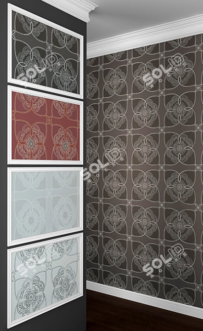 Nova-5 Wallpaper: Stylish and Versatile Wall Decor 3D model image 2