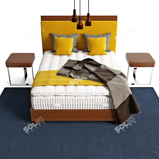 Elegant Saint Germain Headboard 3D model image 2