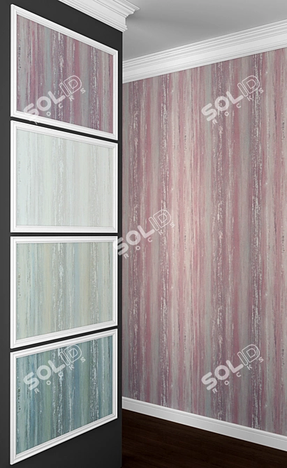 Abstract Stripe Wallpaper by Wallquest 3D model image 2