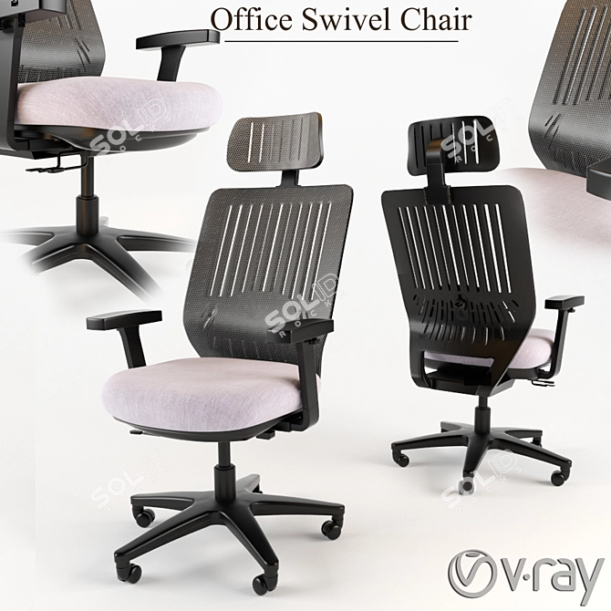 ErgoSwivel Office Chair: Premium Hydraulic Swivel 3D model image 1