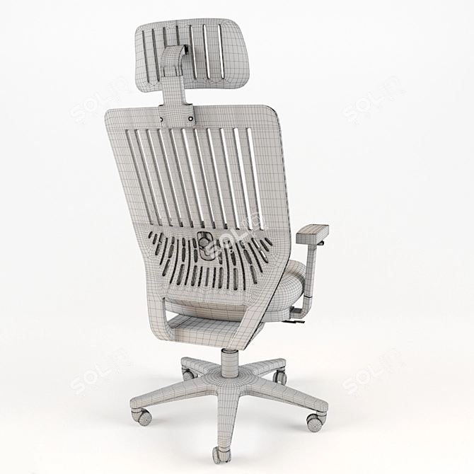 ErgoSwivel Office Chair: Premium Hydraulic Swivel 3D model image 3