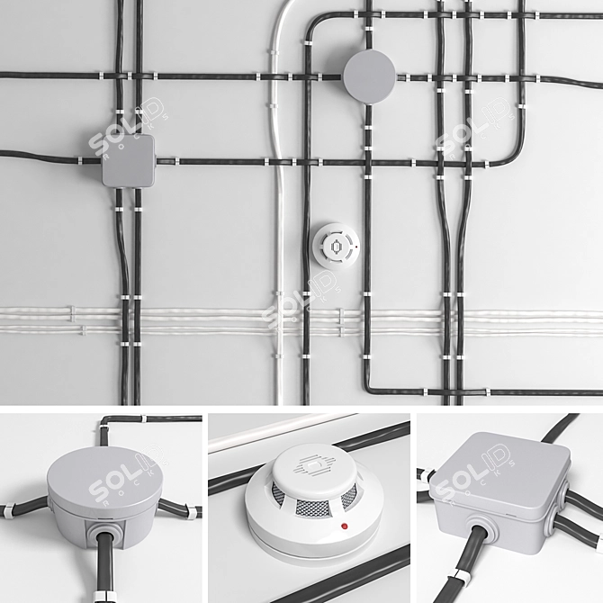 VersaWire: Modular Electrical Wiring Set 3D model image 1