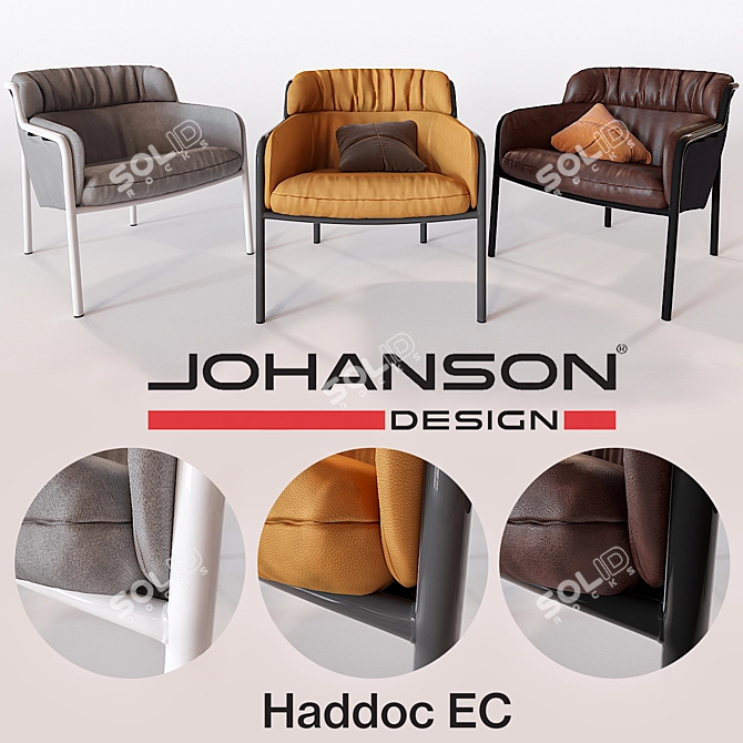 Modern Haddoc Lounge Chair 3D model image 1