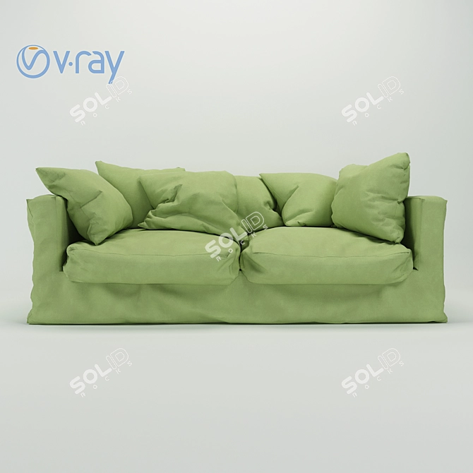 Cozy Comfort Soft Sofa 3D model image 1