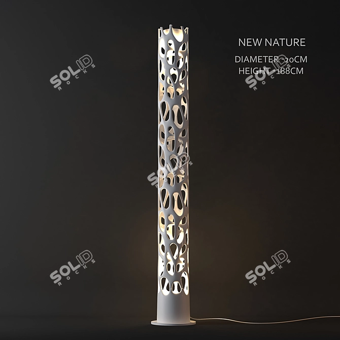 Elegant Nature Sculpture 3D model image 1