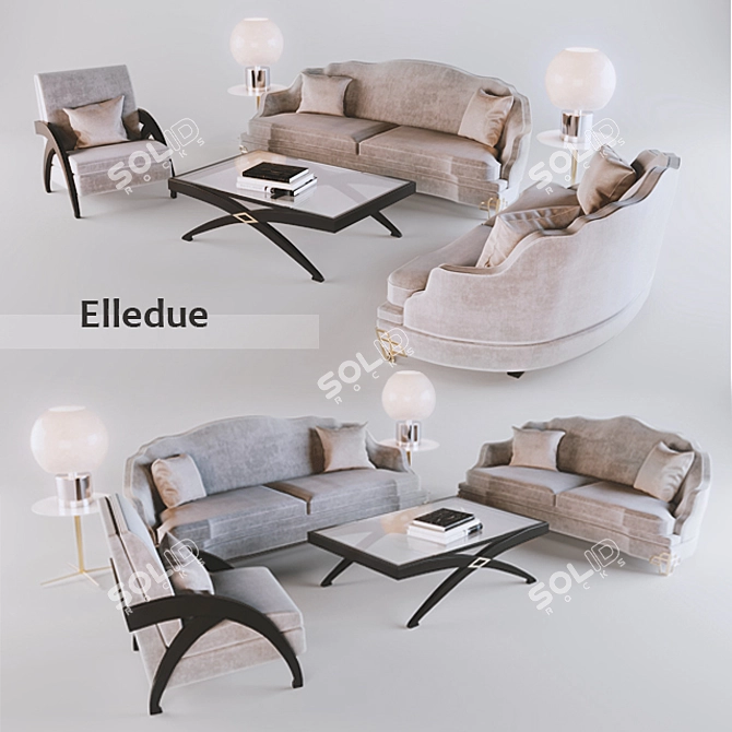 Elledue Gaspare: Exquisite Italian Furniture 3D model image 1