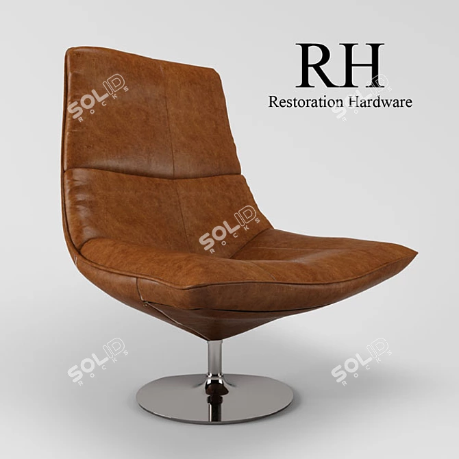 Cozy Hopper Bucket Chair 3D model image 1