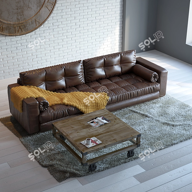 Fuga Loft: Stylish Sofa Set 3D model image 2