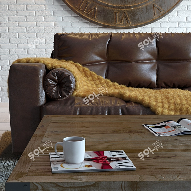 Fuga Loft: Stylish Sofa Set 3D model image 3