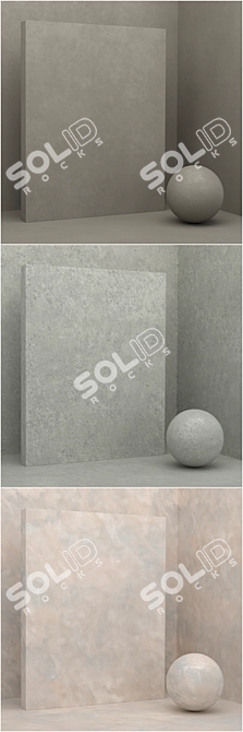 Seamless Stone & Plaster Materials Set 3D model image 3