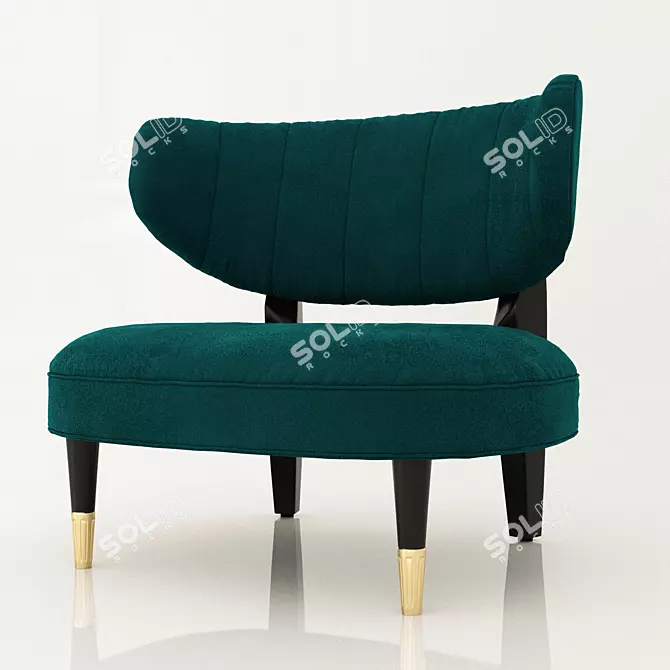 Elegant Rue Side Chair 3D model image 1