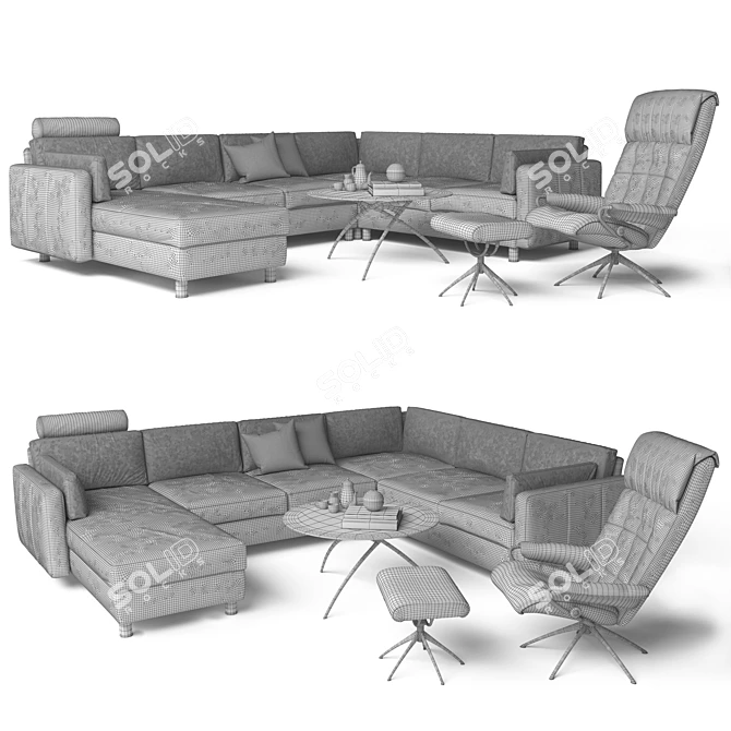 Stressless Enigma: Sleek Modern Design 3D model image 2