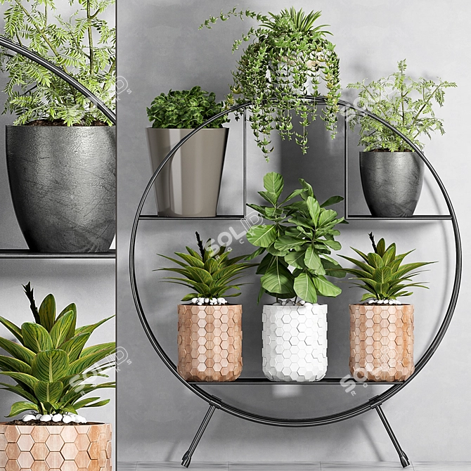 Greenery Haven - Urban Planter Set 3D model image 1